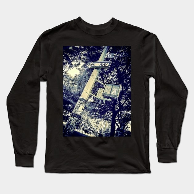 St Marks, Manhattan, NYC Long Sleeve T-Shirt by eleonoraingrid